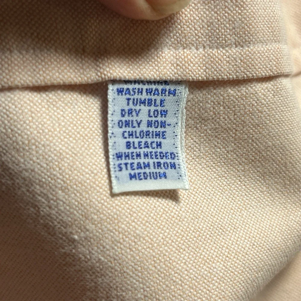 Ralph Lauren Button Down Shirt Men  XXL peach Orange Cotton Long Sleeve